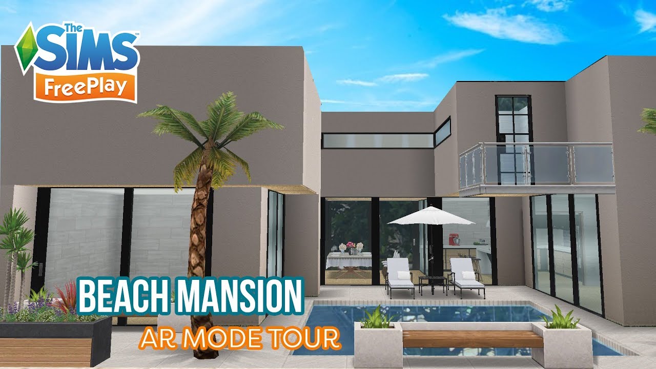 Sims Freeplay Modern House Design | Beach Mansion House Tour