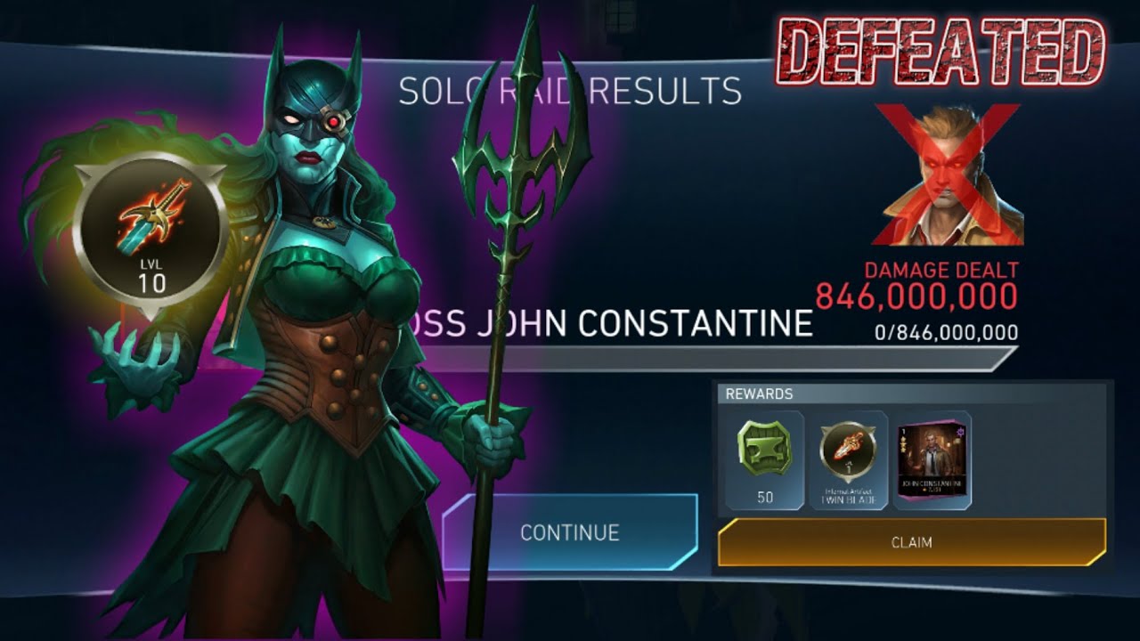 Constantine | Heroic 1 TASTE OF EVIL Solo Raid | Injustice 2 Mobile