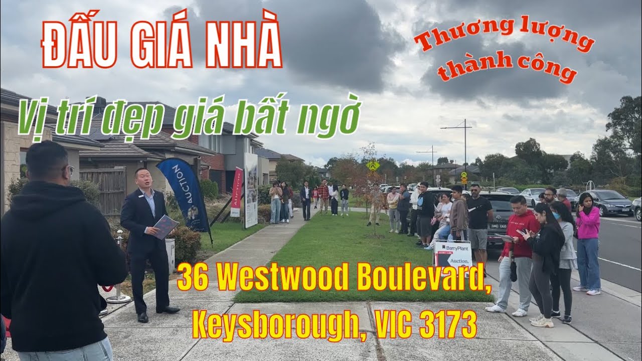 #73. Trận đấu giá căn nhà có vị trí đẹp tại vùng Keysborough Melbourne.