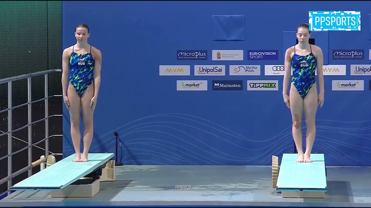 Uliana Klueva  - Vitaliia Koroleva l Synchronized 3m Springboard  Diving Highlights