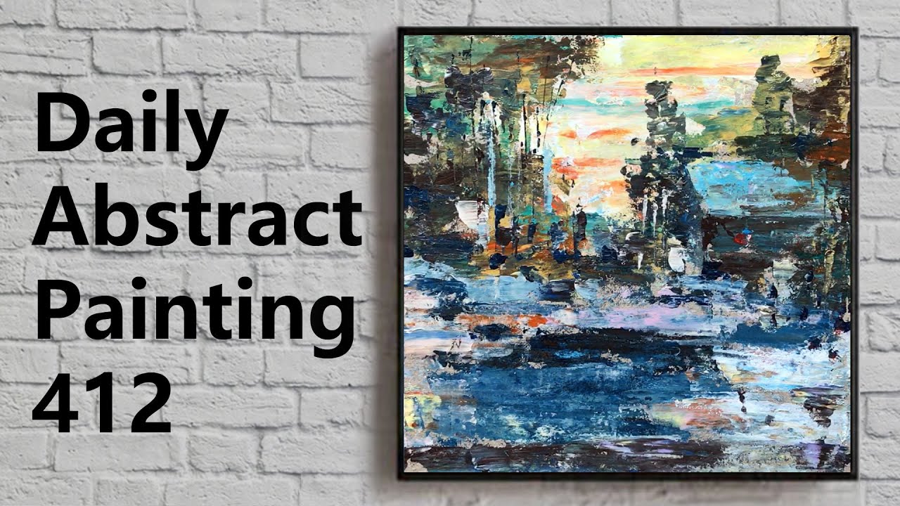 Abstract Painting  |  Palette Knife | Street Scene | Painting Tutorial | Daily Painting 412