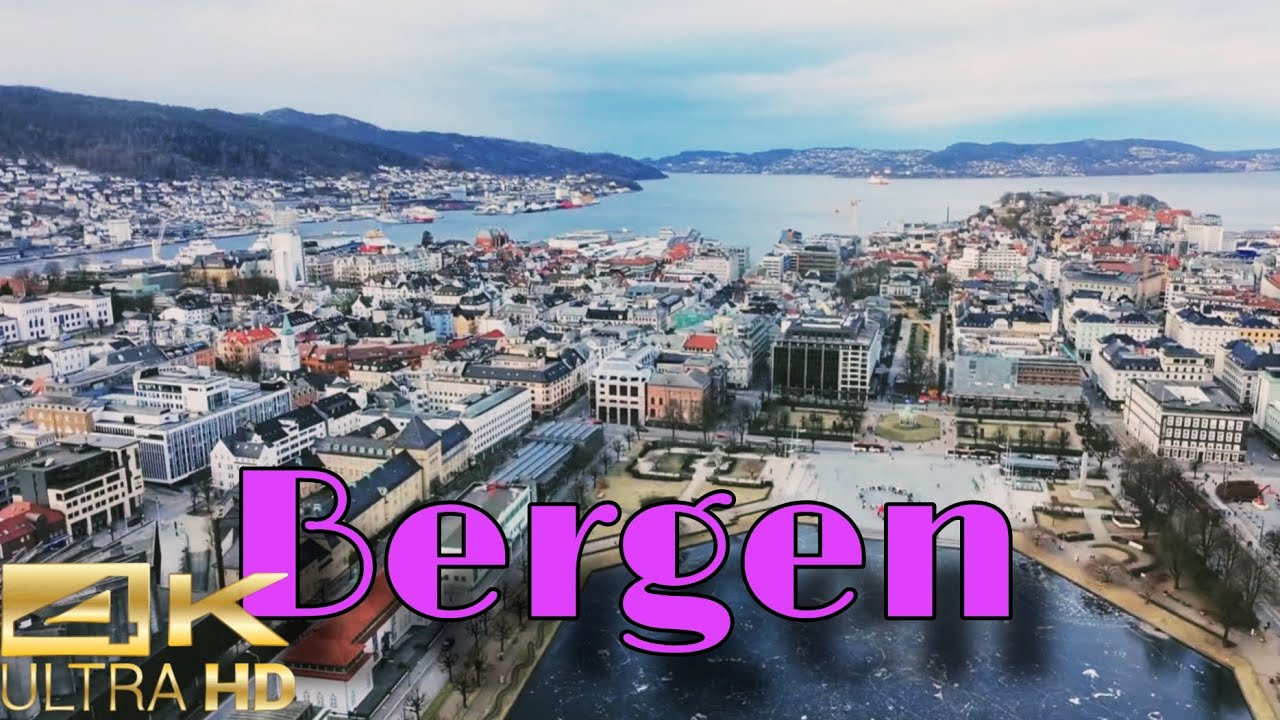 4K Drone Over Bergen Centrum #drone #bergen 