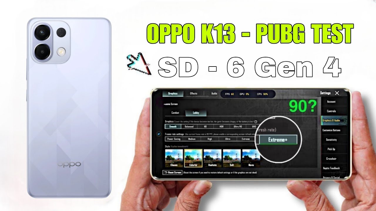 Oppo K13 Pubg Test | Oppo K13 Bgmi Test | Snapdragon 6 Gne 4