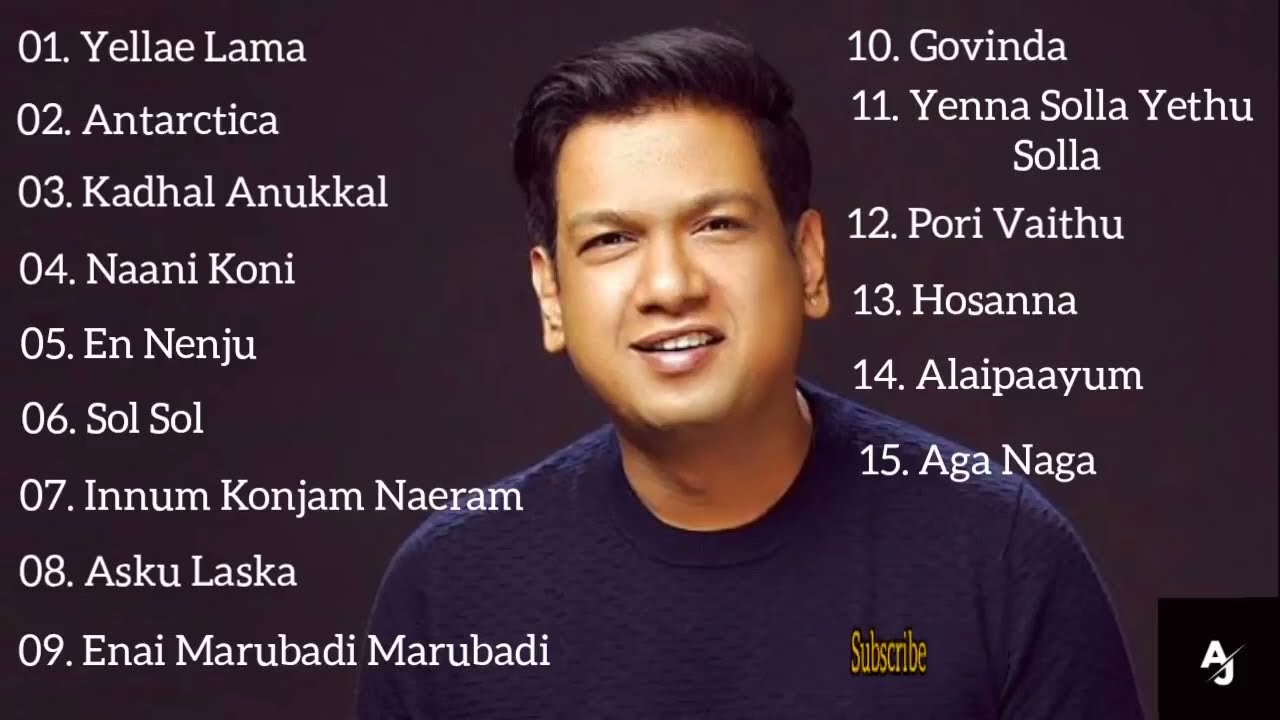 Vijay Prakash All Time Favourite Tamil Songs Playlist Collection Audio Jukebox