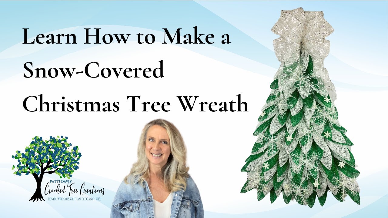 Make A Christmas Tree Wreath Using A Dollar Tree Witch Hat Form!