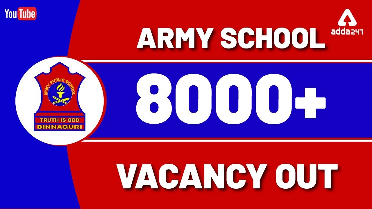 Army School Vacancy Out | 8000+ Vacancies