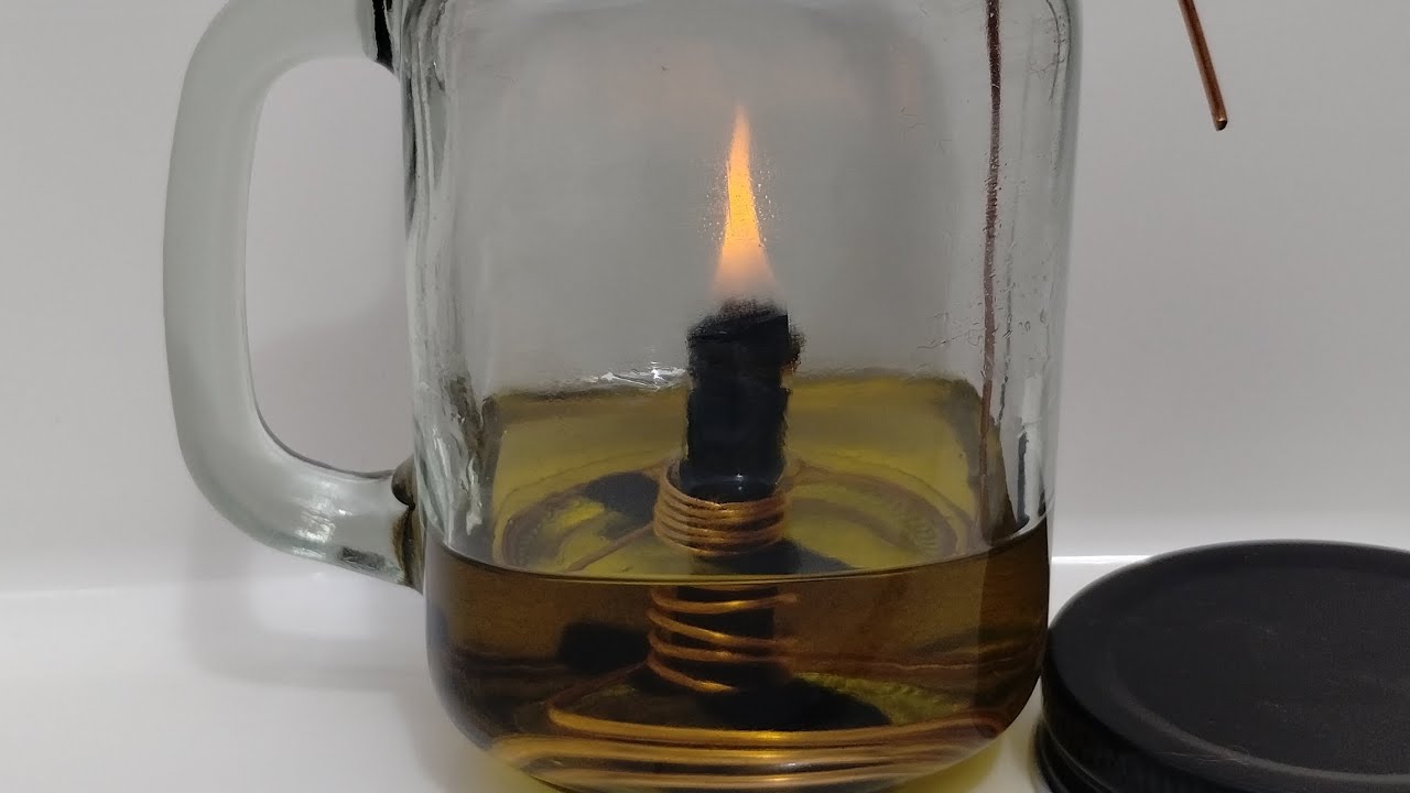 The Glass insert olive oil lamp..