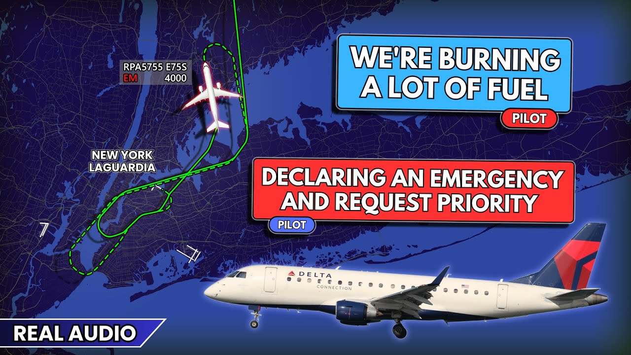 “We're burning a lot of fuel”. Gear problem almost leads to fuel problem over New York. Real ATC