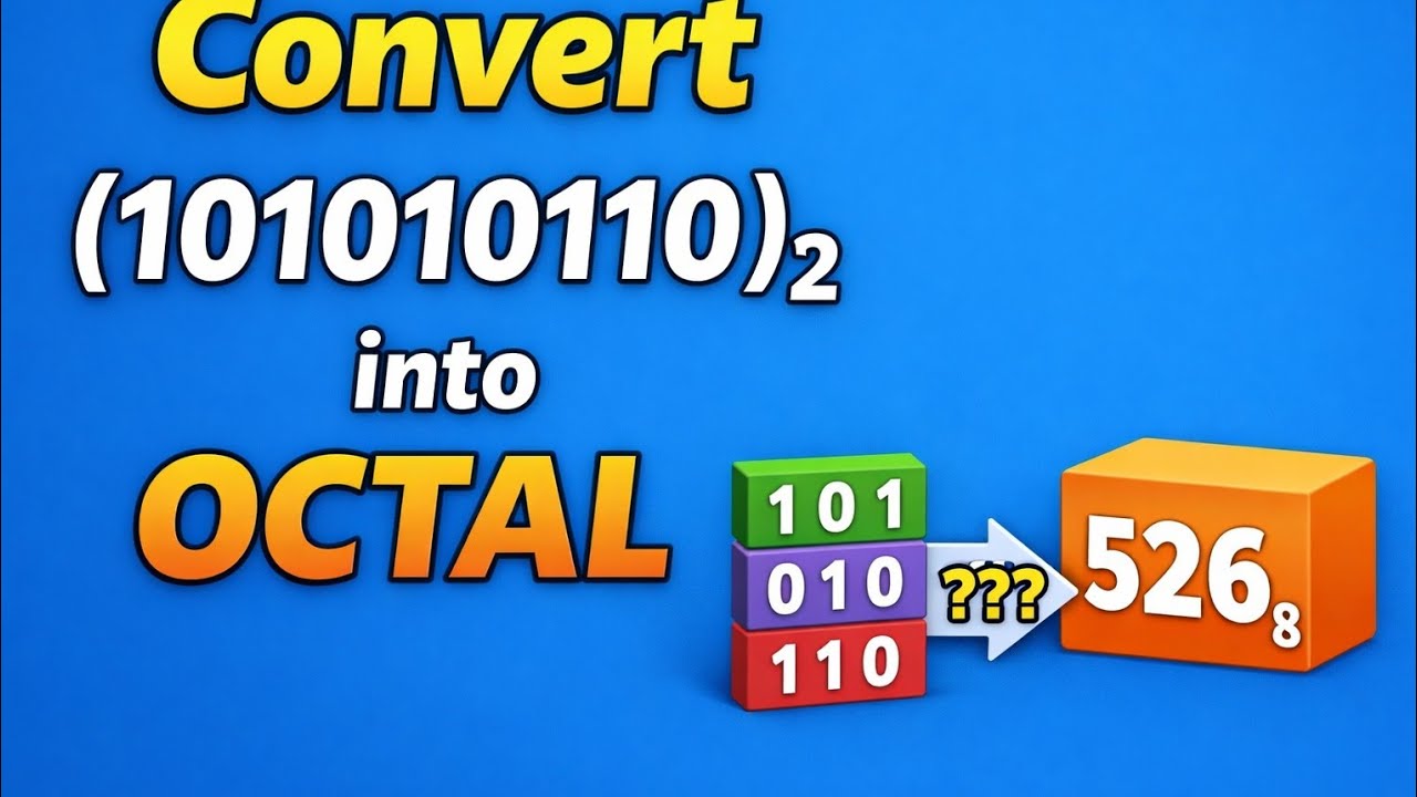 Conversion of binary number to octal number  | how to convert binary number to octal number