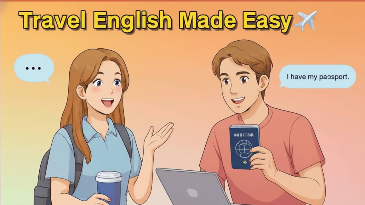 Travel English Made Easy ✈️ Learn Airport Conversations with Emma & Sam | Mr. English Echo