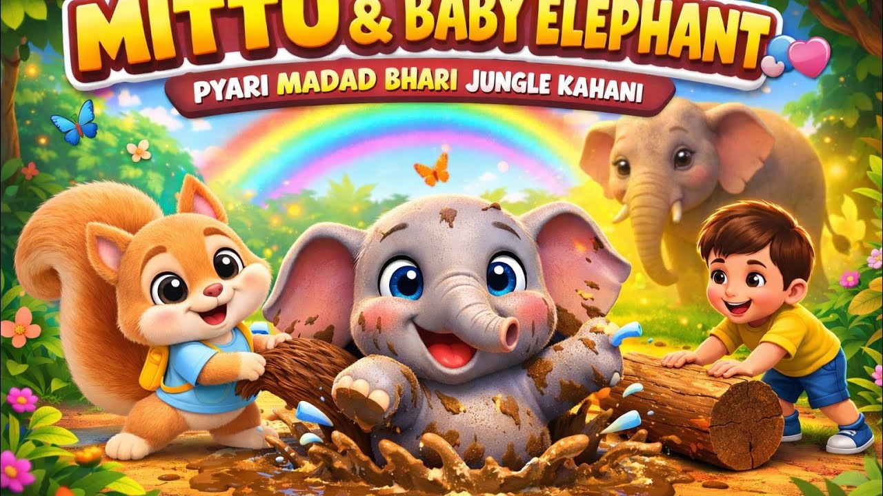 MITTU & BABY ELEPHANT | 3d animated cartoon for kids | #cartoon #shortfilm