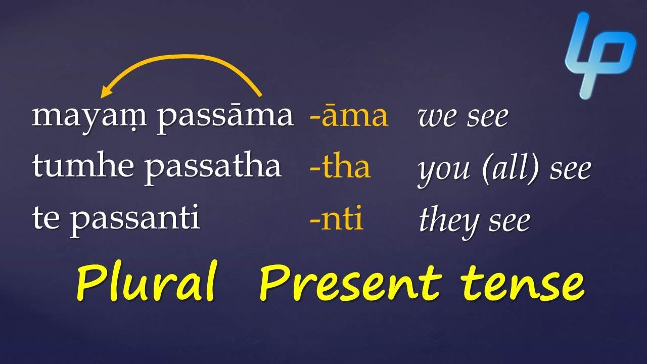 Present Plural - Declension & Verbs [Updated] | Learn Pali Language