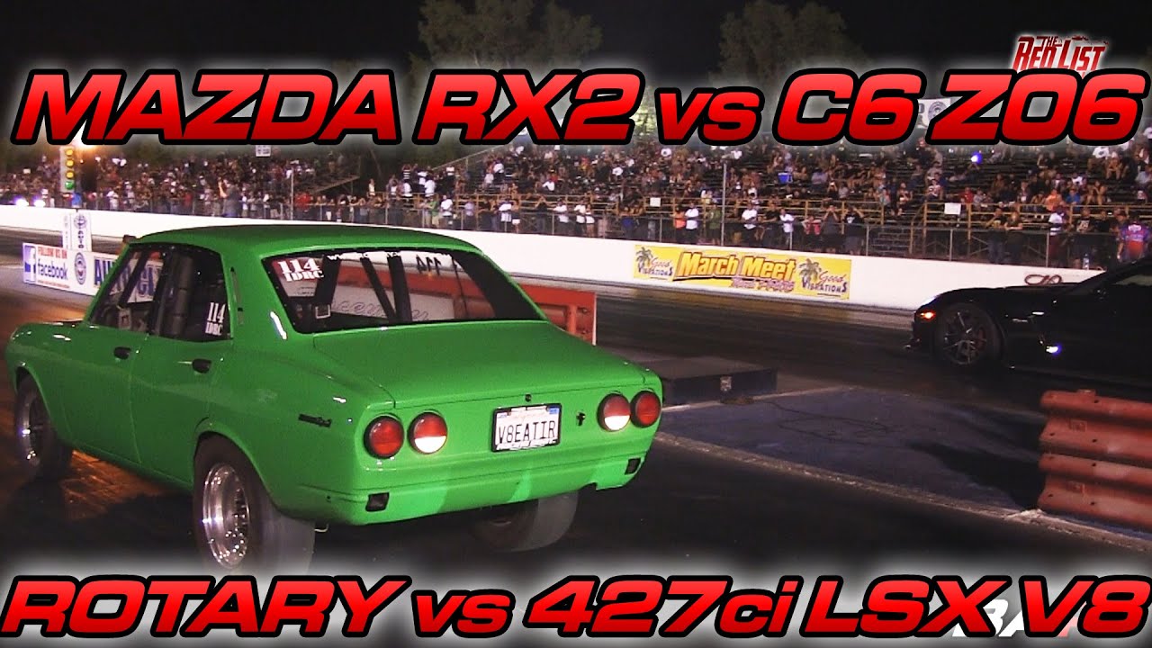 ROTARY vs V8 - Mazda RX-2 vs C6 Corvette Z06