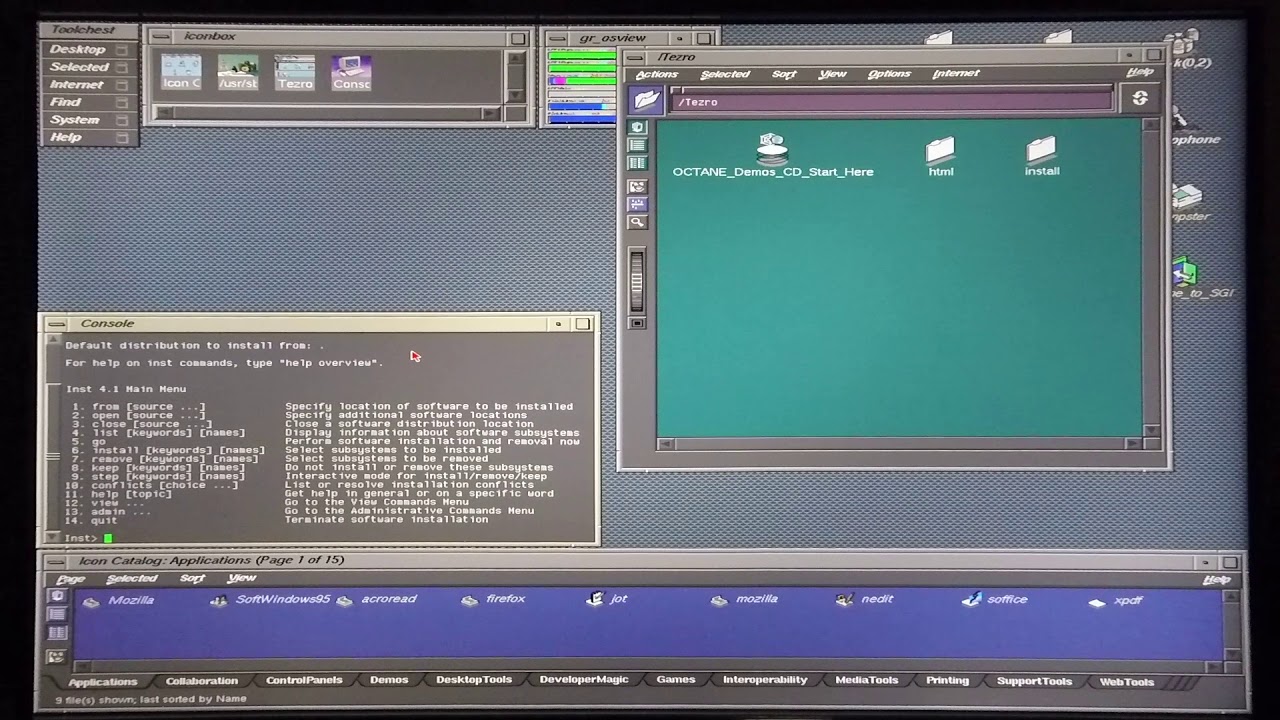 Installing the Octane demos on an Octane2
