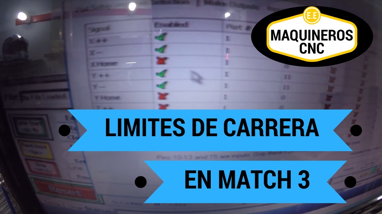 Configurar límites de carrera mach3 CNC