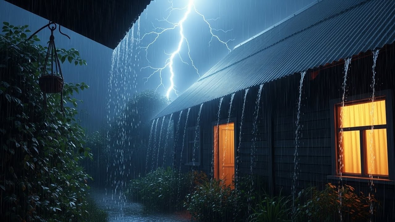 Heavy Rain & Thunder Sounds for Fast Sleep, Rest & Night Relaxation #60