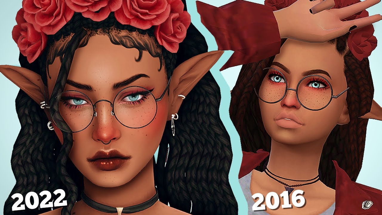 Making over my sim from 2016 + CC List // The Sims 4 Create A Sim