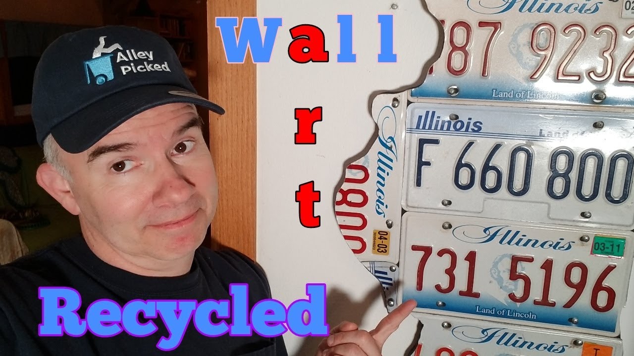 Upcycled License Plate State