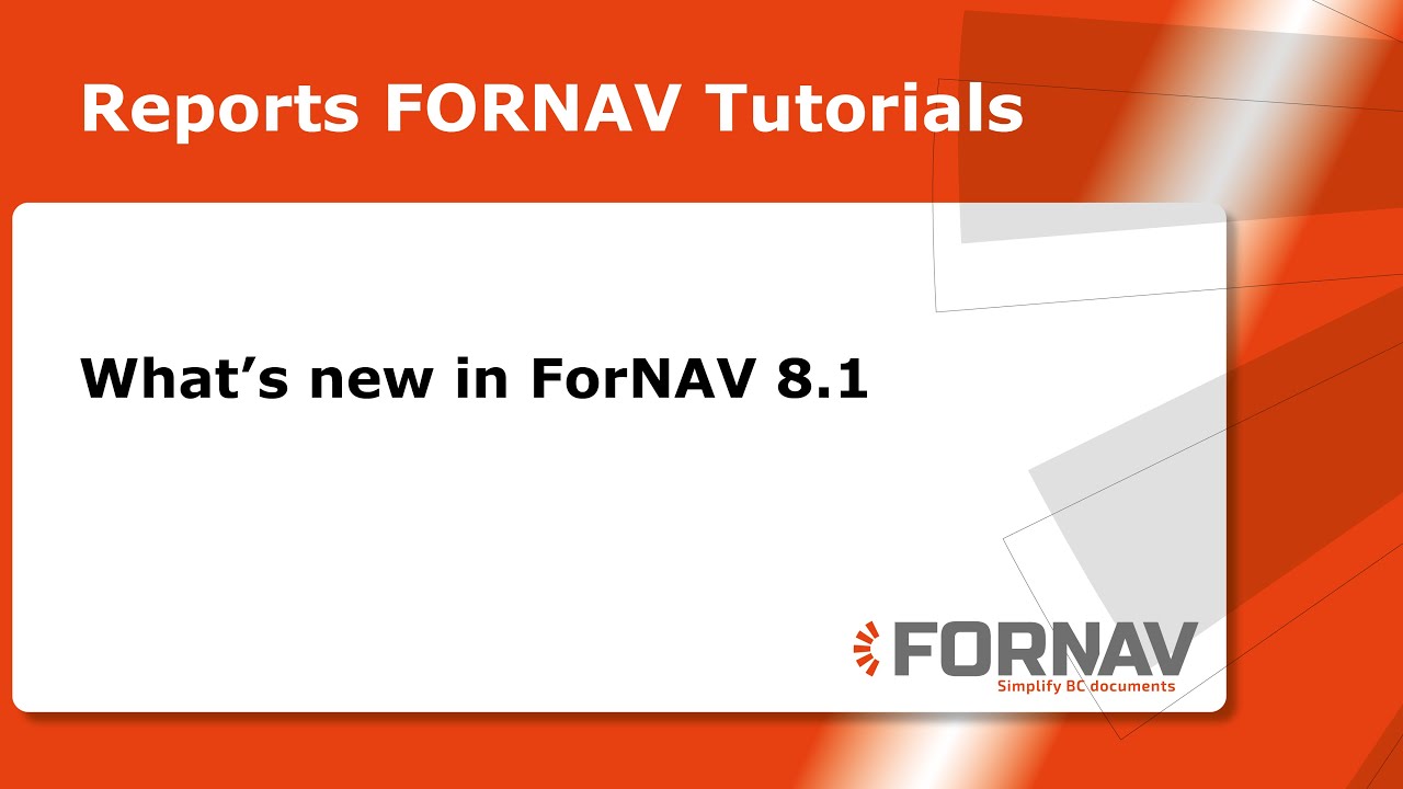 What’s New in FORNAV 8.1