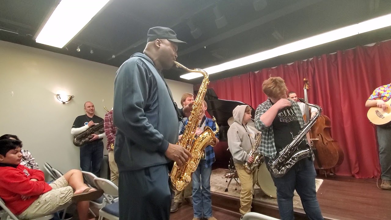 Trading blues solos with THE James Carter!