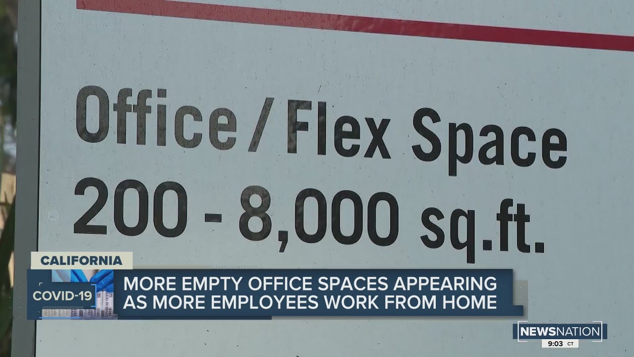 Empty office spaces appearing as more employees work from home