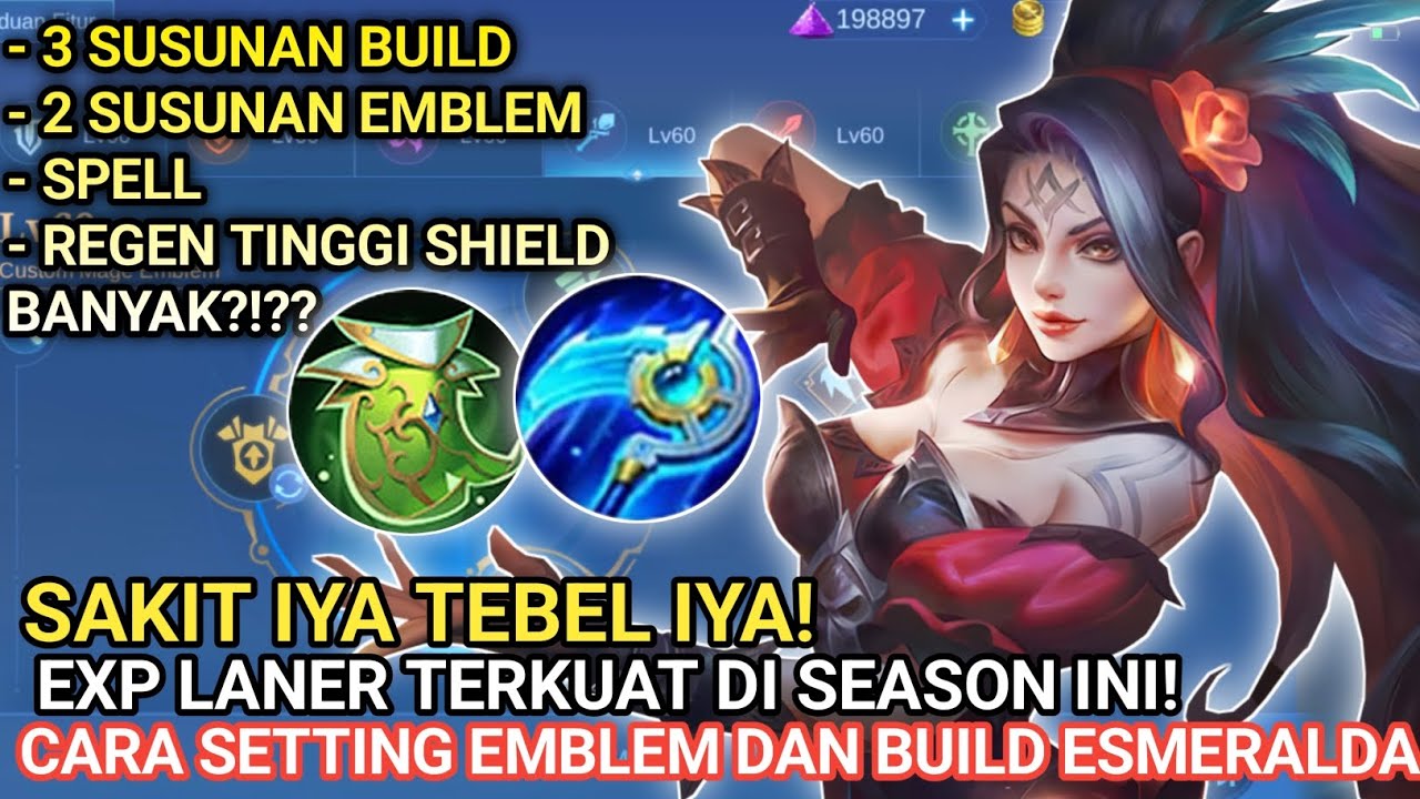 SHIELD BANYAK ! SET BUILD ESMERALDA TERSAKIT DAN TERKUAT 2024 | EMBLEM ESMERALDA TERSAKIT