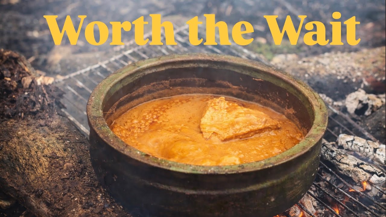 Slow-Cooked Chicken & Walnut Stew | Clay Pot Fesenjan on Open Fire🌱🏕️🔥🥰