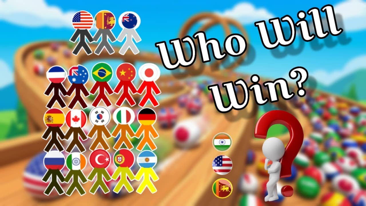 MARBLE WORLD CUP 2025! 🏆🌏 #MarbleRace #Algodoo