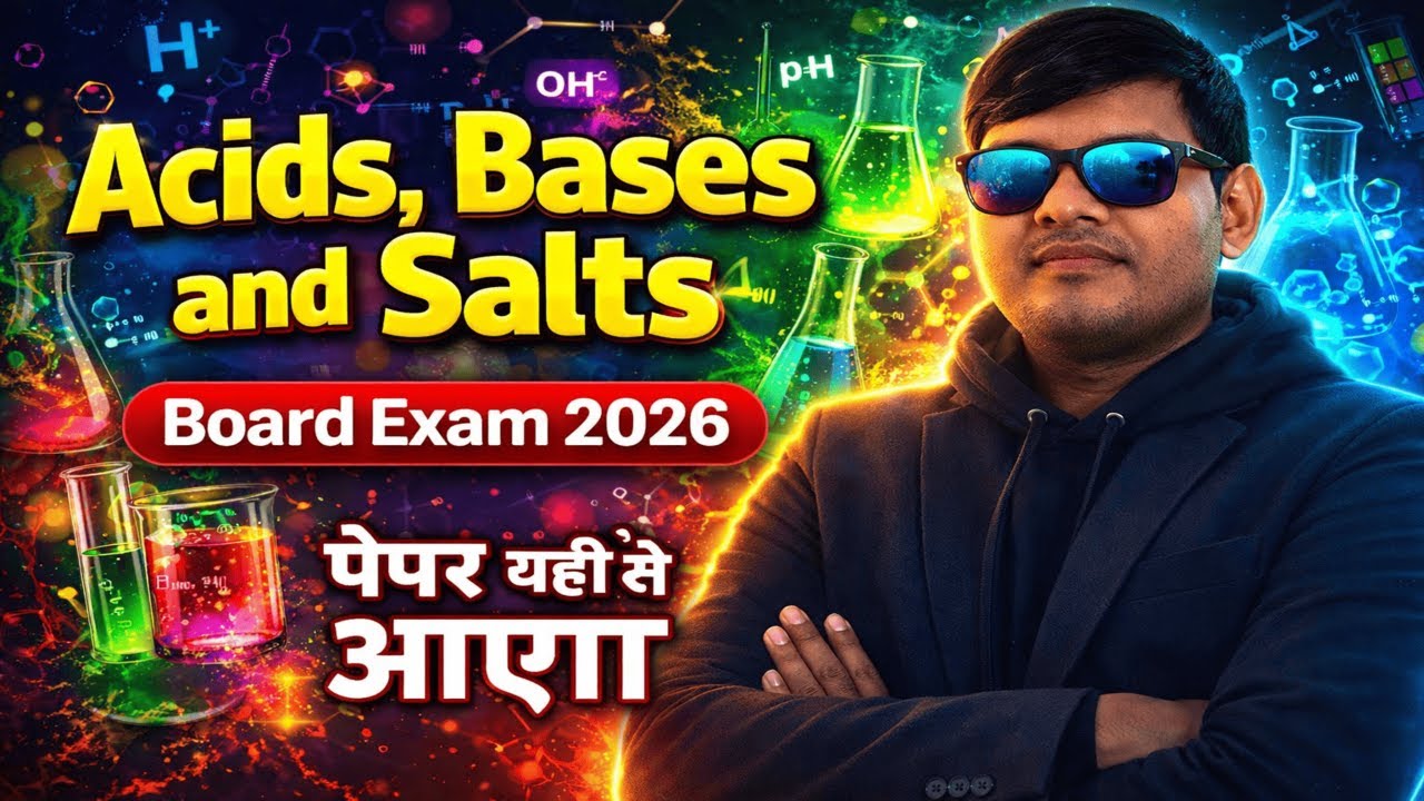 🔥 Class 10 Chemistry LIVE | Acids, Bases & Salts 🔥Board Exam 2026 || Full Chapter in 1 Shot