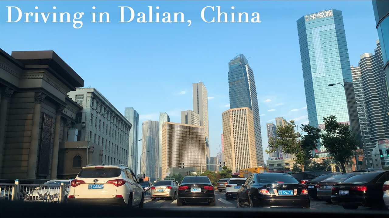「4K」Driving from Jinzhou to Dalian city｜ driving in Chinese urban streets