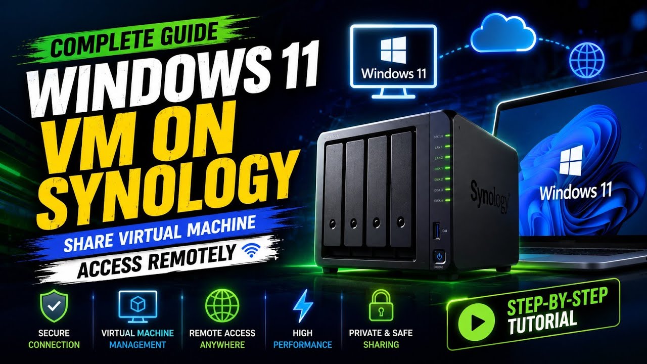 Как установить Windows 11 на Synology NAS (Руководство по Virtual Machine Manager 2025)