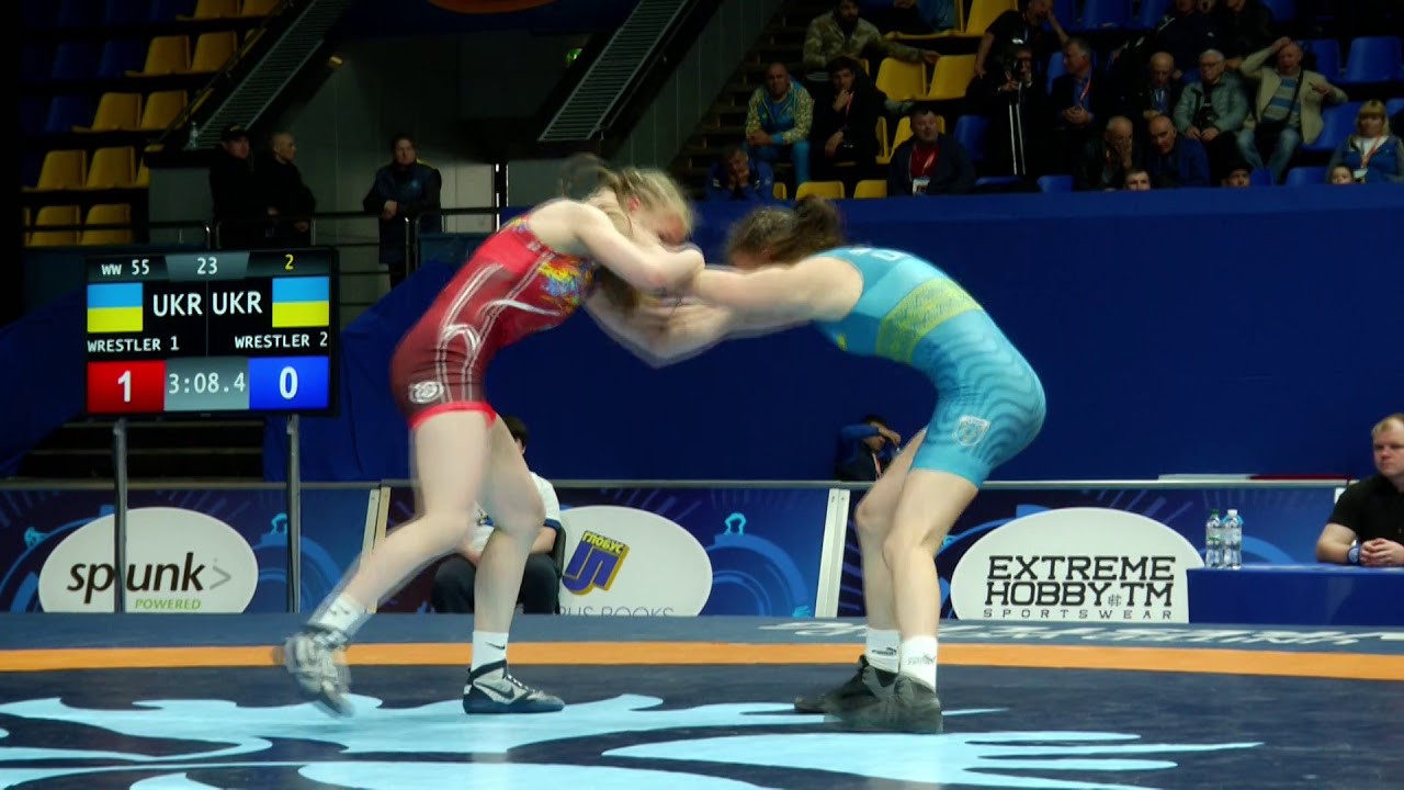 WW 55 kg SOLOMIIA VYNNYK (UKR) - VERONIKA RYABOVOLOVA (UKR)