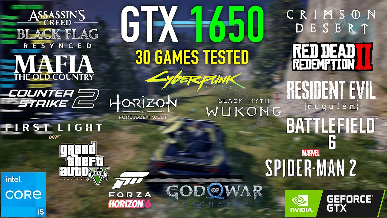GTX 1650 в 2026 году &mdash; тестирование в 30 играх &mdash; игровой тест в 2026 году