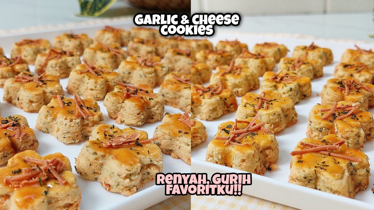 FAVORITKU!! LEBIH ENAK DARI KASTANGEL!! RENYAH, WANGI, GURIH - GARLIC & CHEESE COOKIES!!