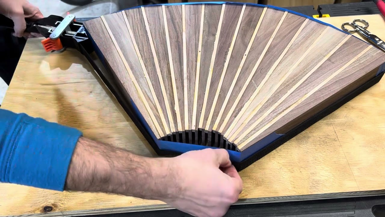 Walnut and Maple knife block
