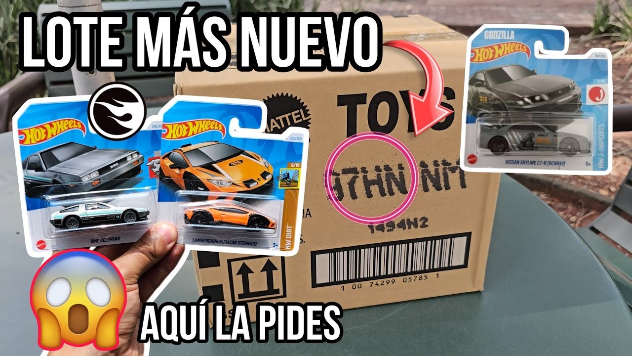 LLEGO CAJA N DE HOT WHEELS CON GODZILLA GRIS Y LAMBORGHINI STERRATO | PEQUEÑO COLECCIONISTA