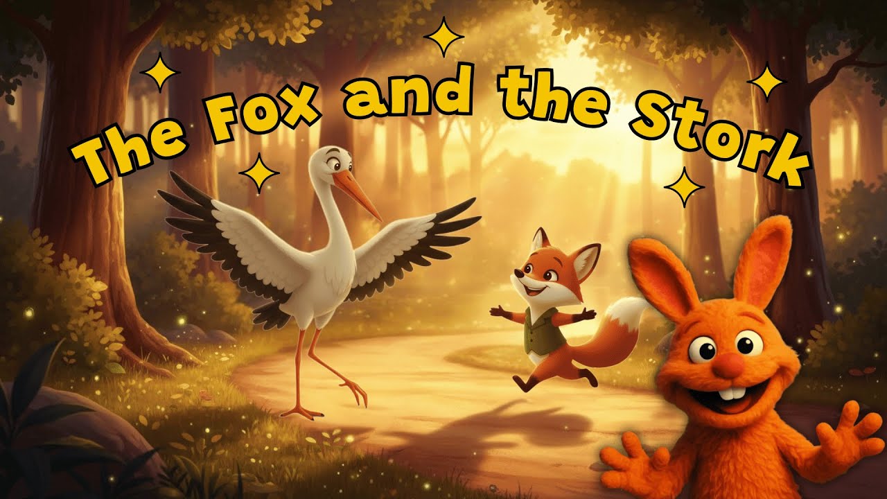 The Fox and the Stork | Storytime | @BunnyDooTV-English #storytime #kidsstory