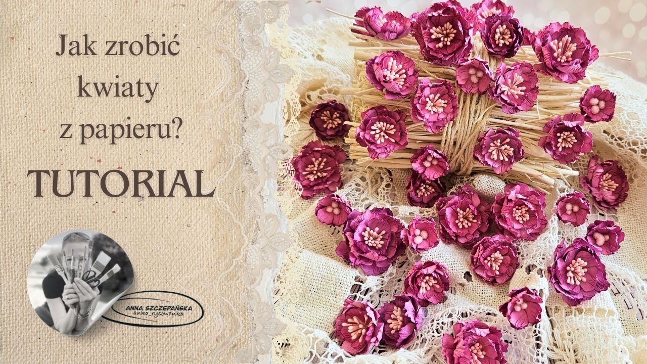 KWIATY Z PAPIERU AKWARELOWEGO – WATERCOLOR FLOWERS TUTORIAL #kwiaty #scrapbooking #handmade