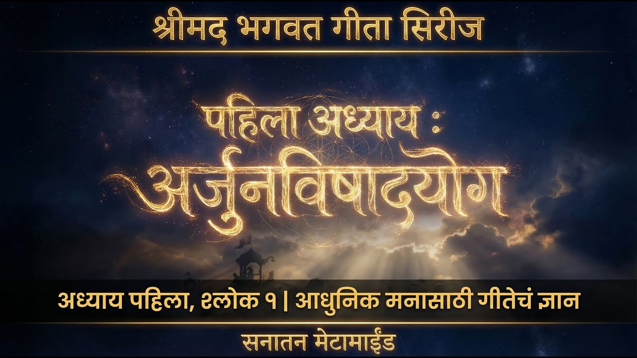 गीतेची सुरुवात | पहिला श्लोक अर्थासह | Bhagavad Gita Chapter 1 Shlok 1 in Marathi | Sanatan MetaMind
