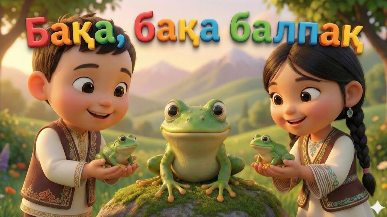 Бақа, бақа балпақ! Қазақша мультфильм. Қазақша әндер. Балаларға арналғаг