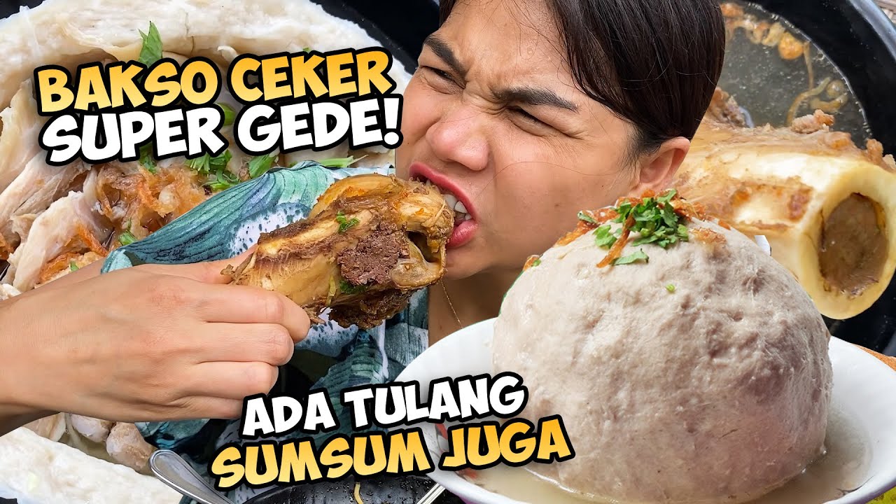 DUT MAKAN BAKSO CEKER TERBESAR SUPER GEDE BANGET GUYS‼ ADA SUMSUM TULANG JUGA