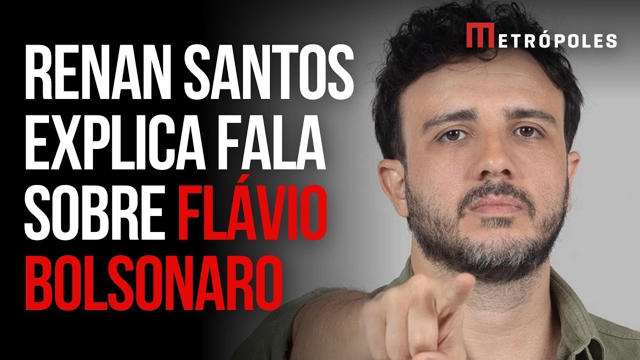 Renan Santos explica declaração sobre Flávio Bolsonaro “ter que morrer”