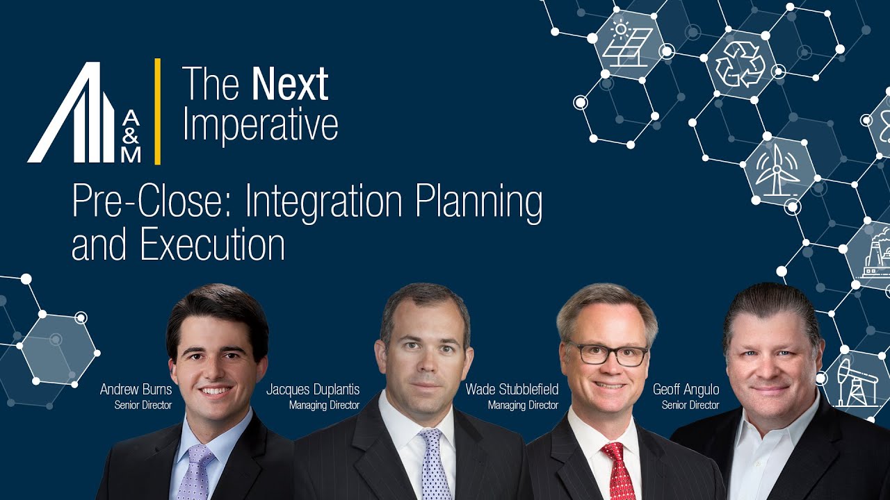 Pre-Close: Integration Planning and Execution