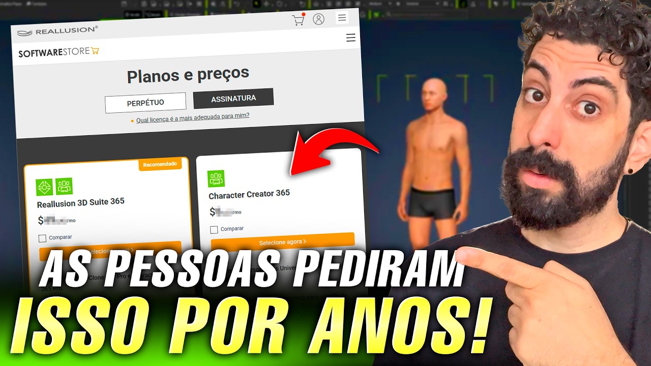 Essa é pra você que pediu! Character Creator 5 agora tem plano mensal!