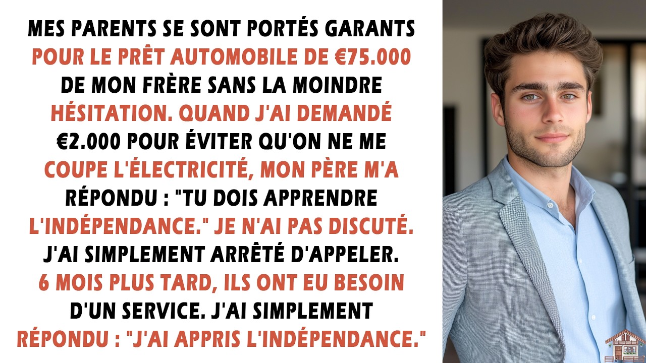 Mes parents se sont portés garants pour le prêt automobile de €75.000 de mon frère sans la...