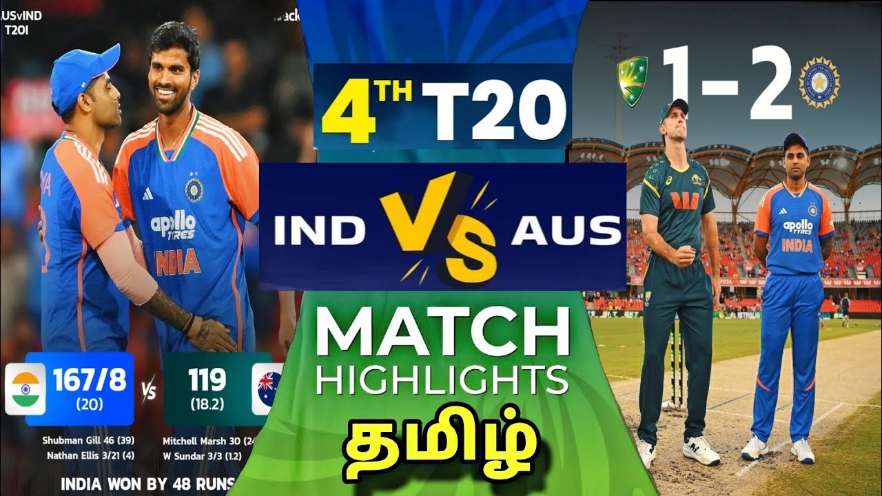 IND vs AUS 4th T20 Match Full Highlights | தமிழில்