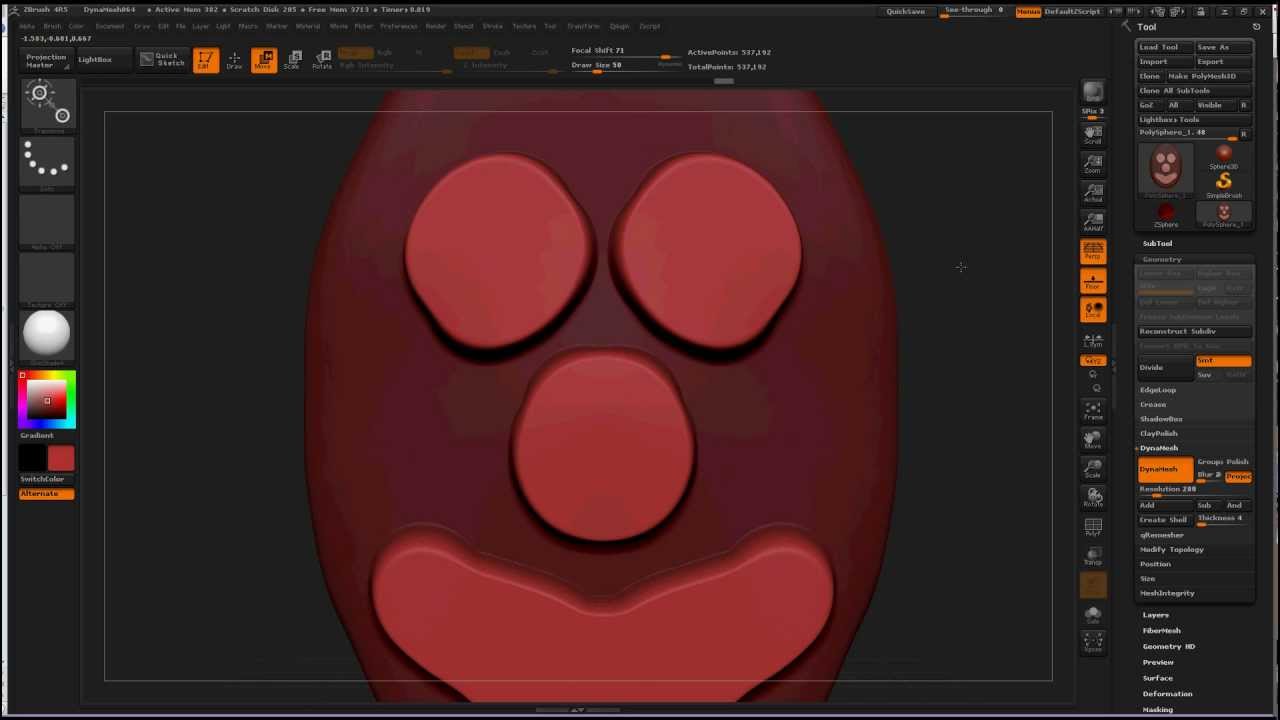 Zbrush4R5 Grab Doc And Depth