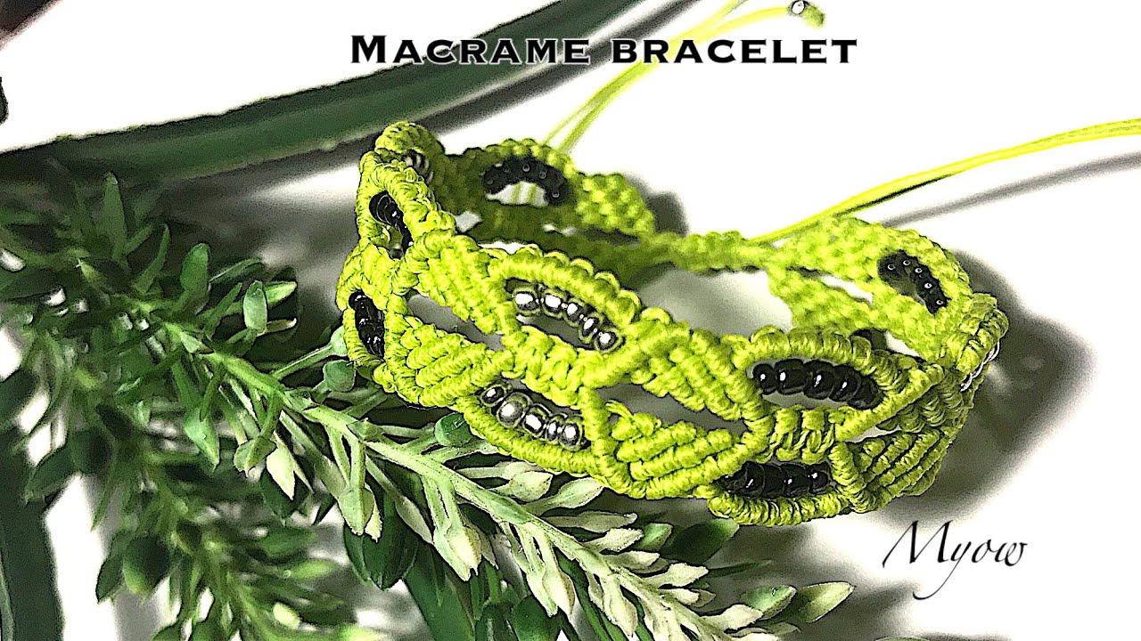 DIY - ANOTHER CREATION LEAVES BRACELET - MACRAME BRACELET TUTORIAL - MYOW 197