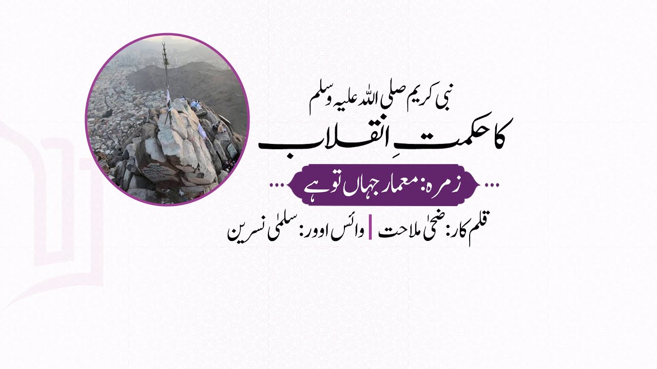 نبی کریم صلی اللہ علیہ وسلم کا حکمتِ انقلاب | Haadiya