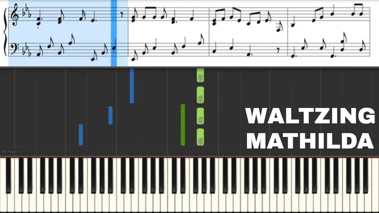 Waltzing Matilda (Original) on Piano ADVANCED Tutorial